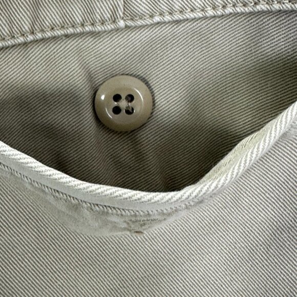 J Crew Pants Mens 33 Cotton Chino Beige Cotton Flat Front  Pockets - Picture 8 of 9